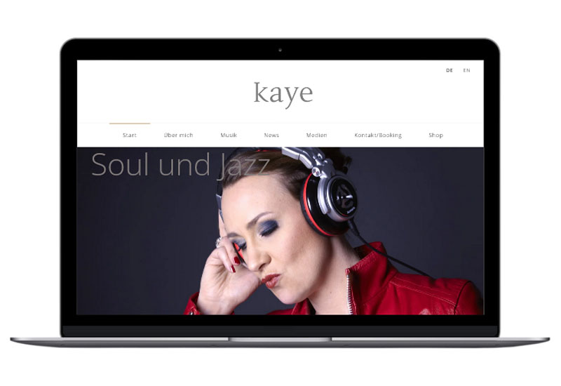 Screenshot Website Kaye Schubart
