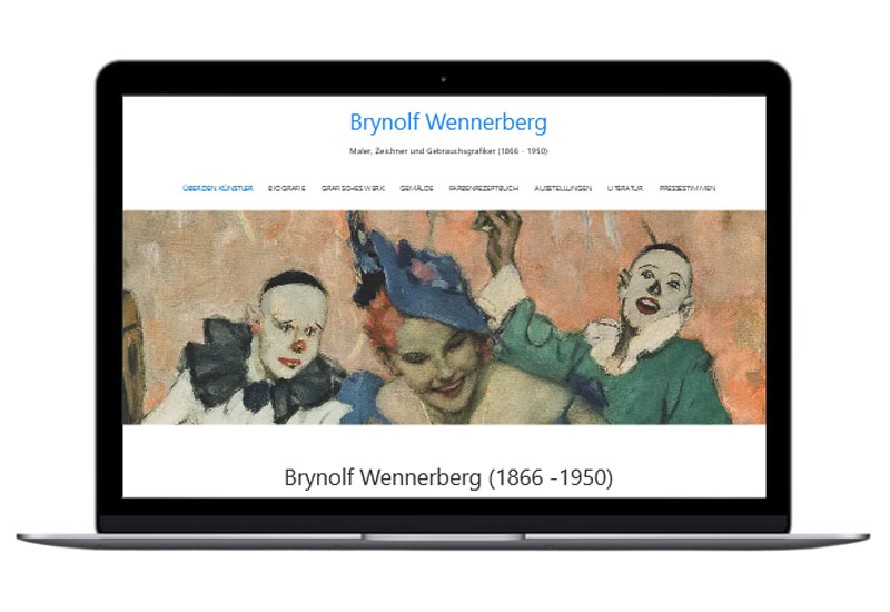 Screenshot Website Brynolf Wennerberg Gesellschaft e.V.